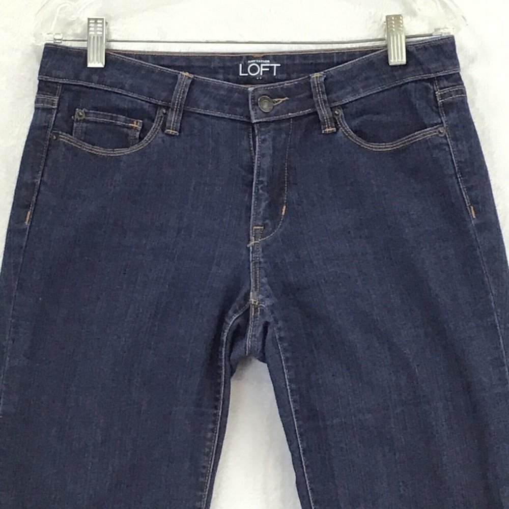Ann Taylor Loft Womens Size 8 Modern Boot Jeans Inseam 33" Whiskering Stretch